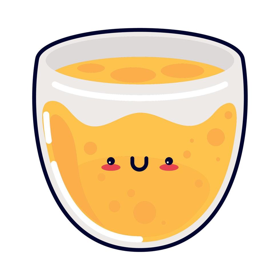 kawaii food juice vector