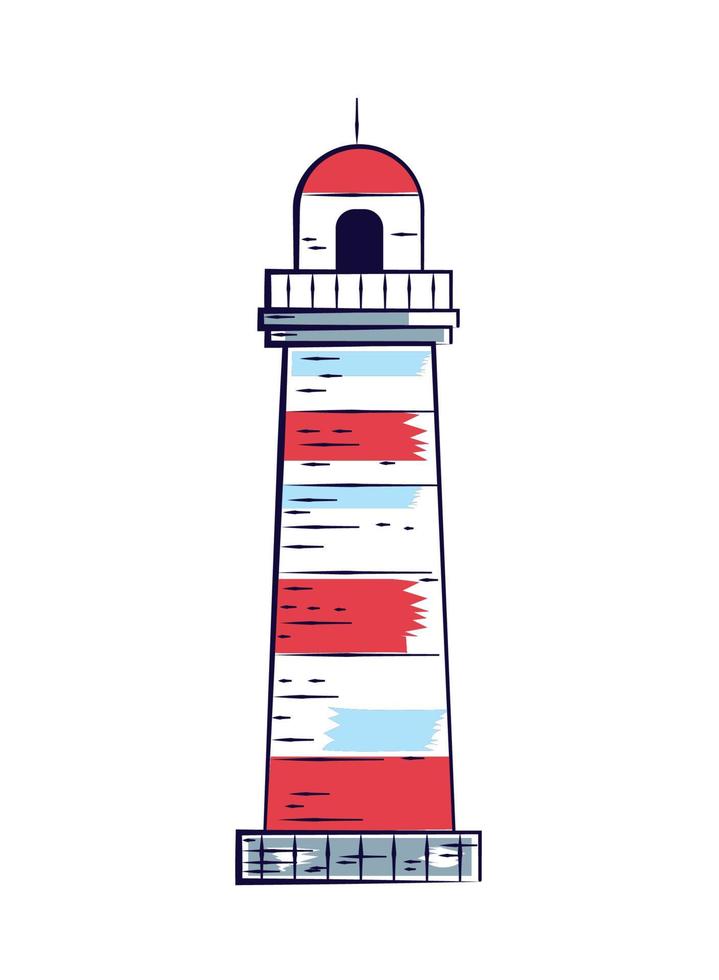 nautical lighthouse icon vector