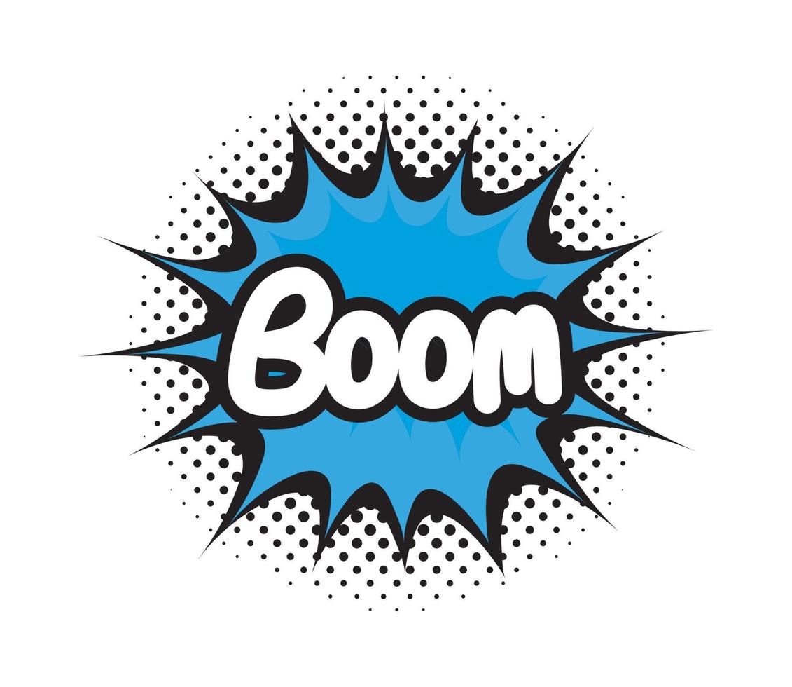boom comic bubble vector