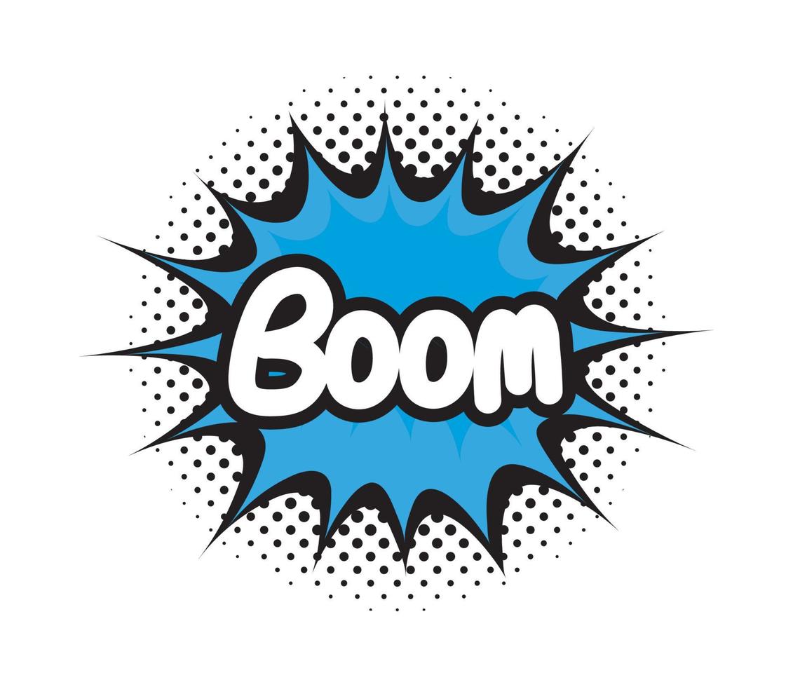 boom comic bubble vector