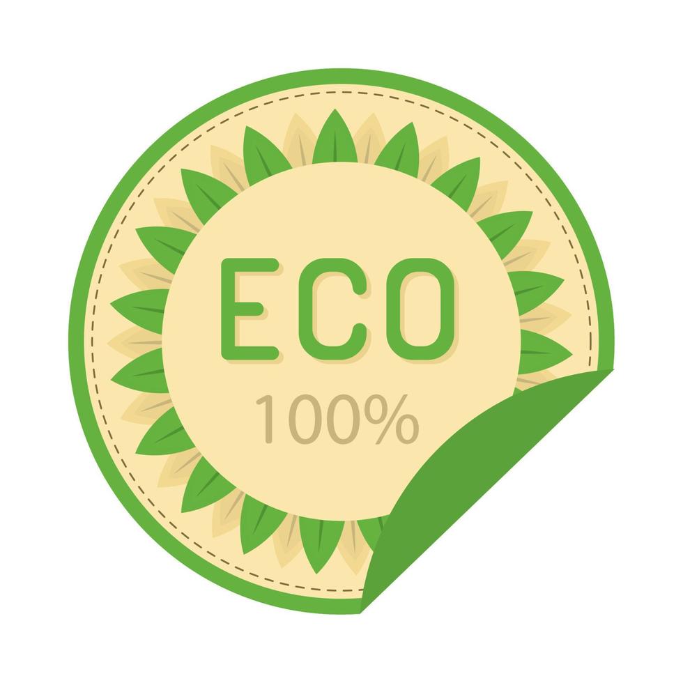 ecology sticker circle vector