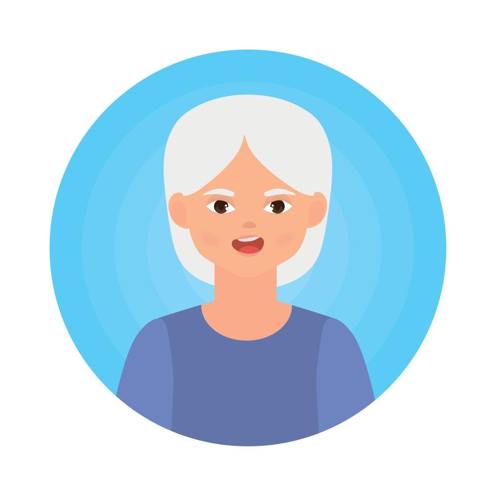 avatar old woman vector