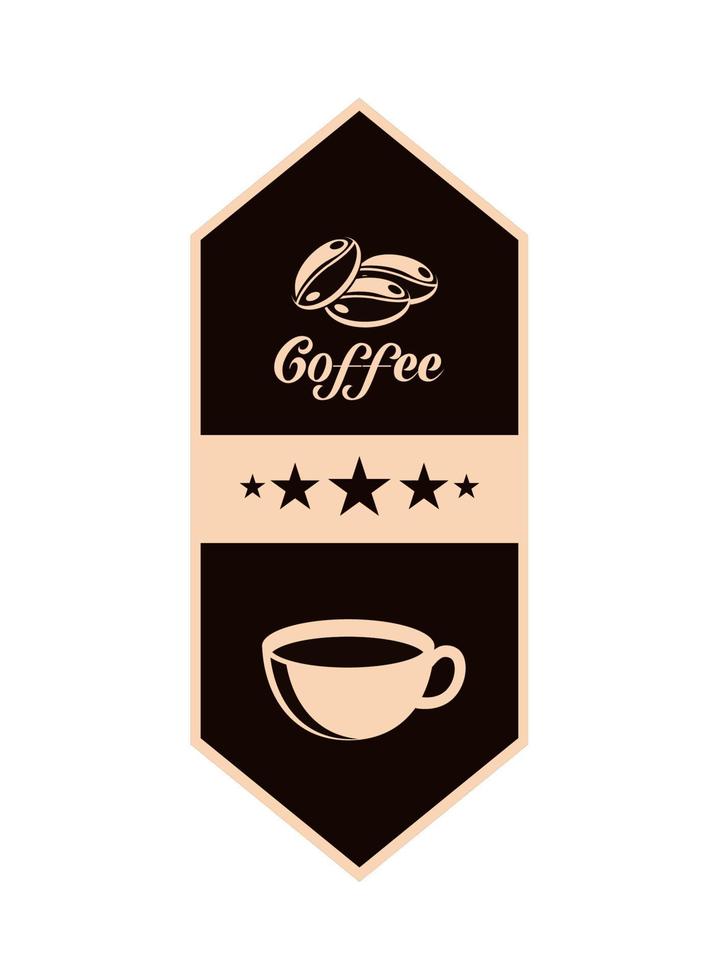 coffee label layout vector