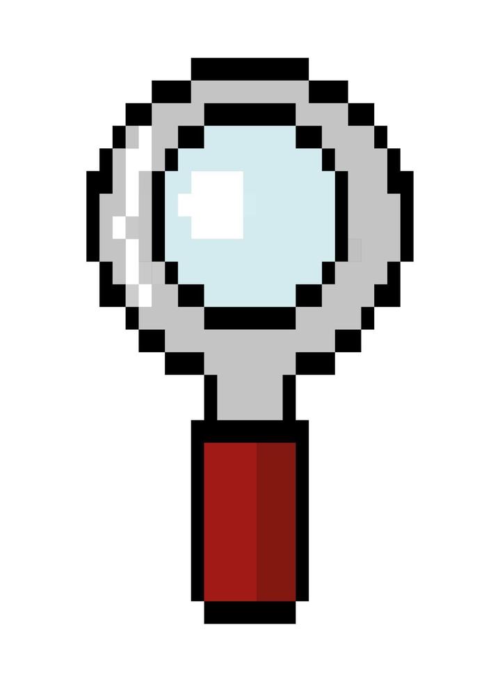 magnifying glass pixel 10964915 Vector Art at Vecteezy