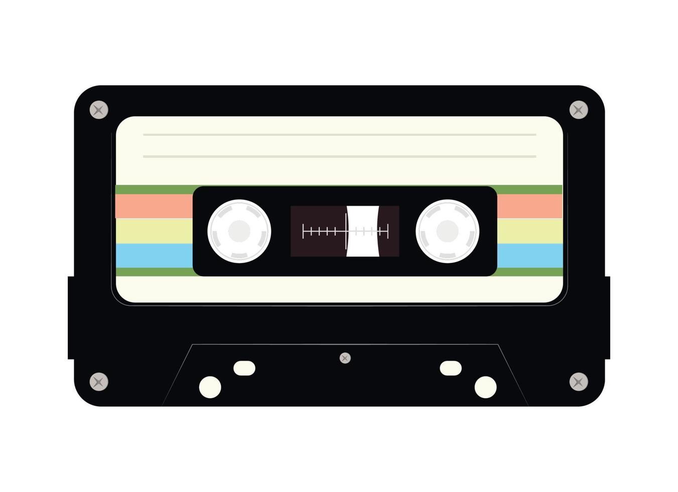 retro cassette music vector