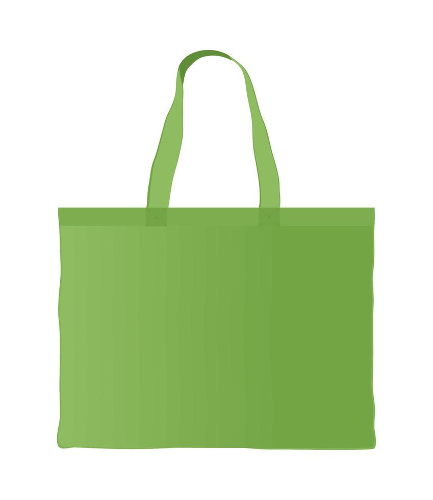 green shopping bag vector