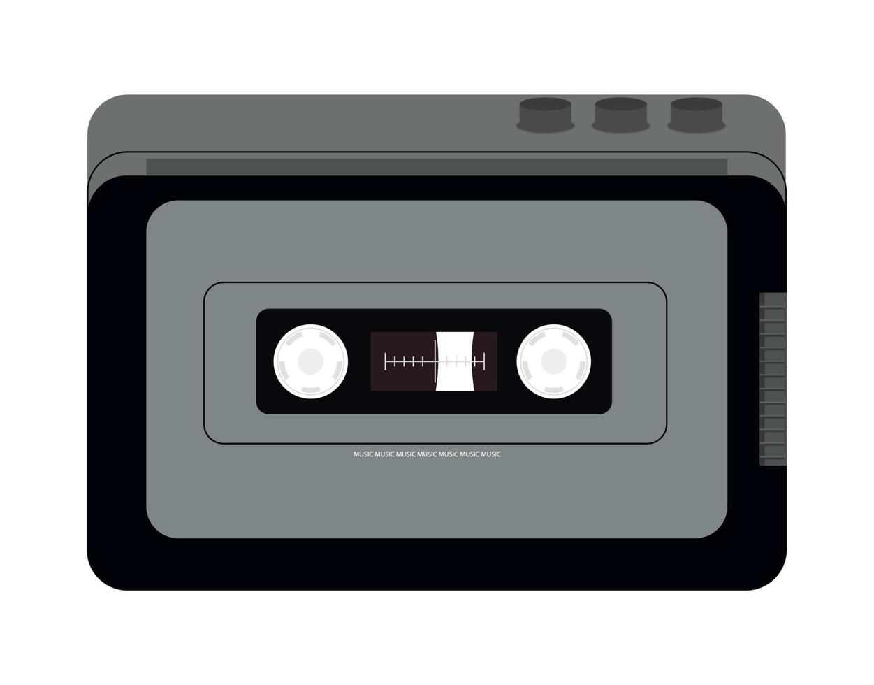 vintage cassette icon vector