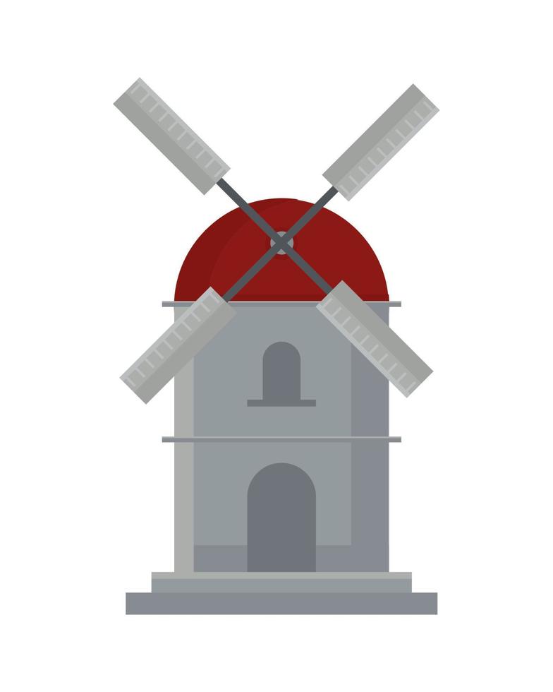 windmill landmark icon vector