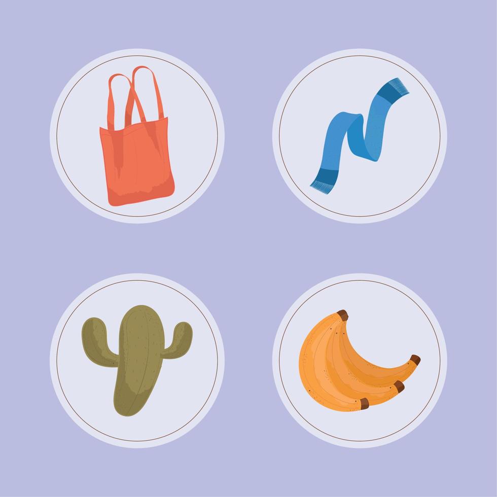 set of social media highlights vector