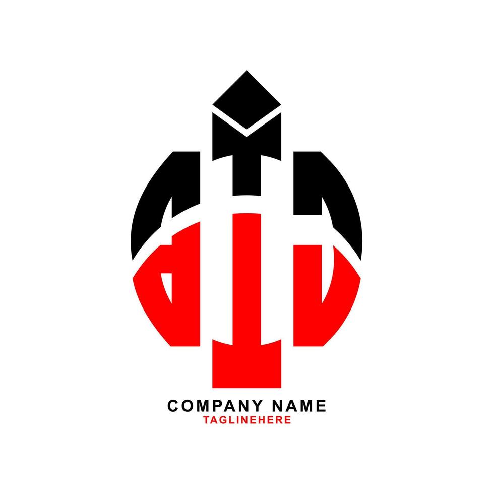 diseño creativo del logotipo de la letra bij con fondo blanco vector