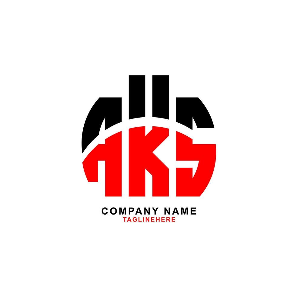 creative AKS letter logo design with white background vector