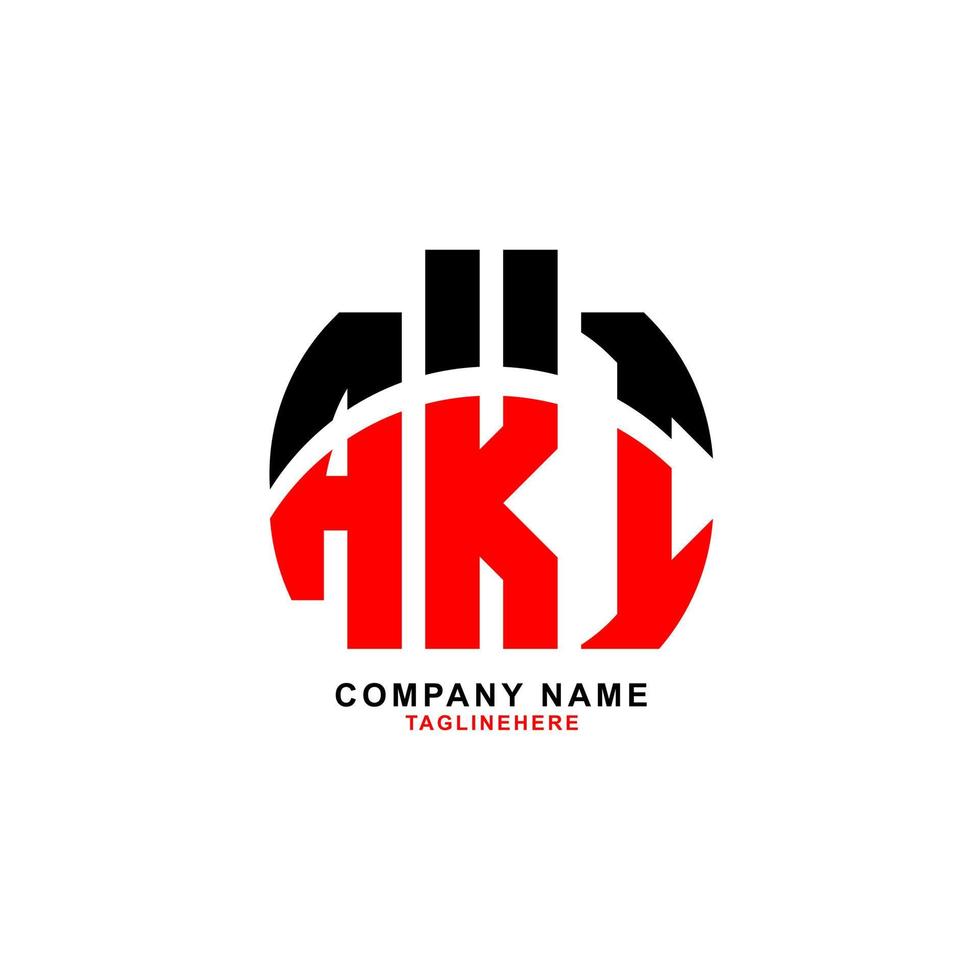 creative AKI letter logo design with white background vector