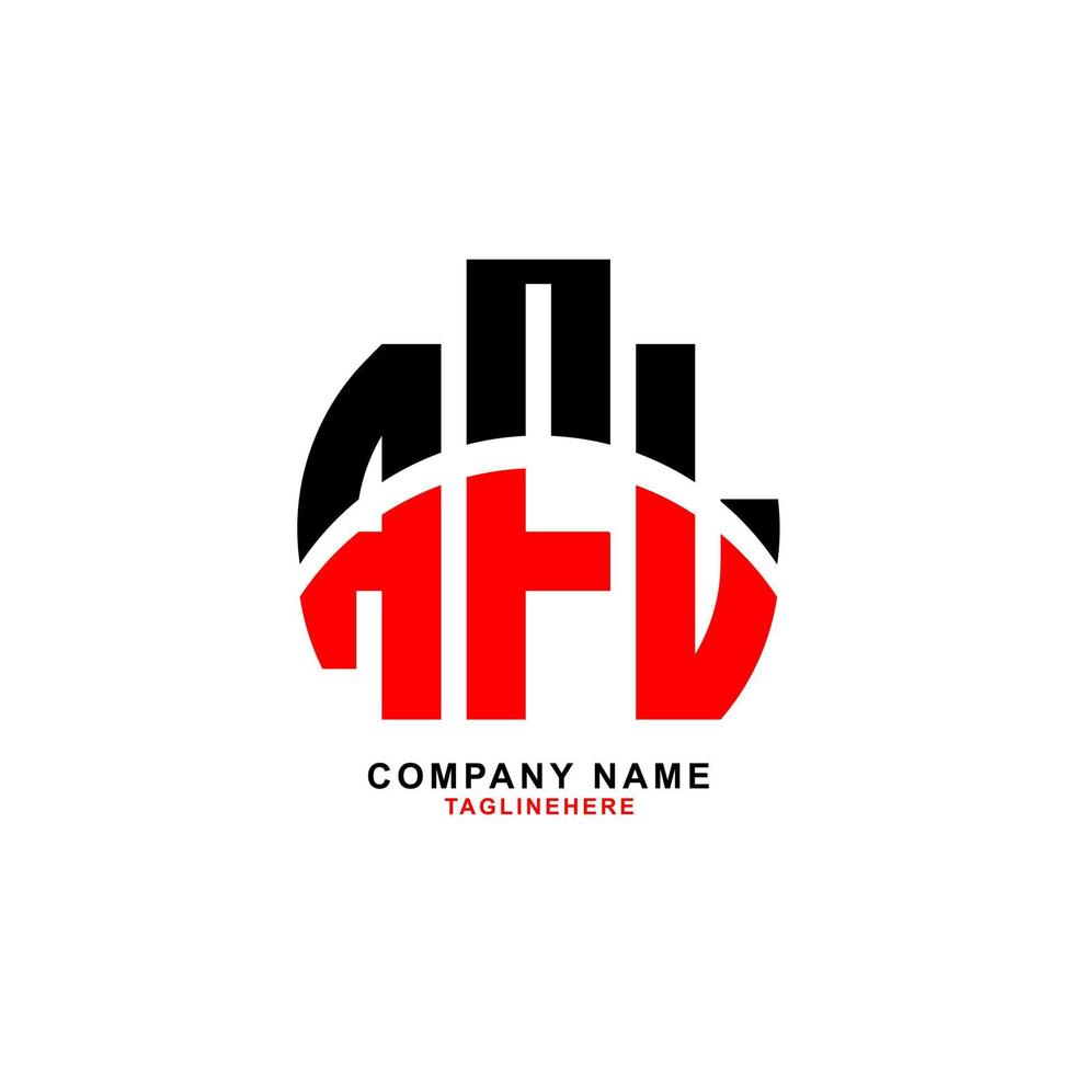 creative AFL letter logo design with white background vector