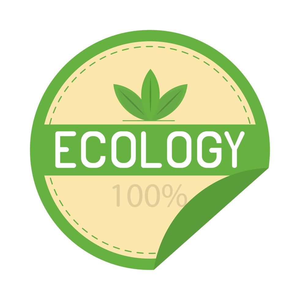 ecology certified label vector