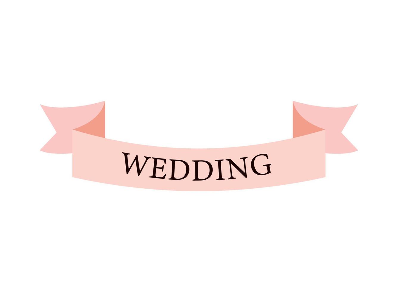 wedding ribbon decoration vector