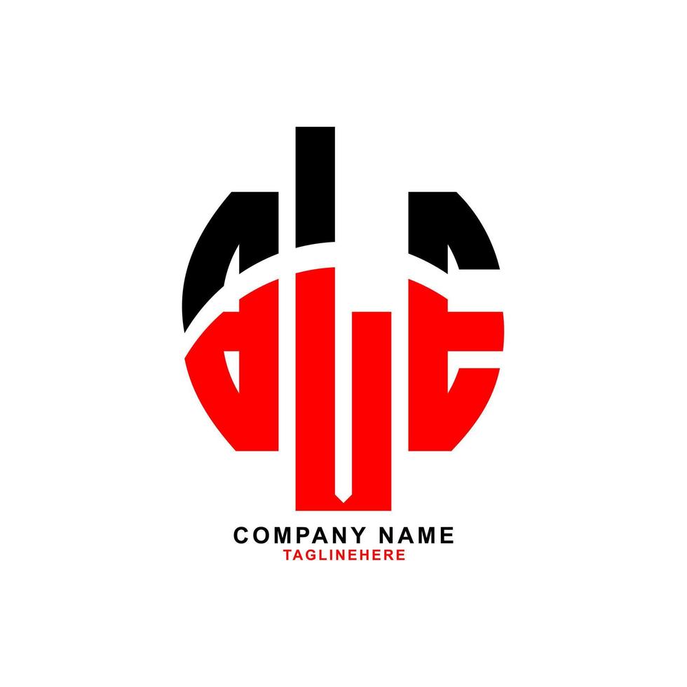 diseño creativo del logotipo de la letra ble con fondo blanco vector