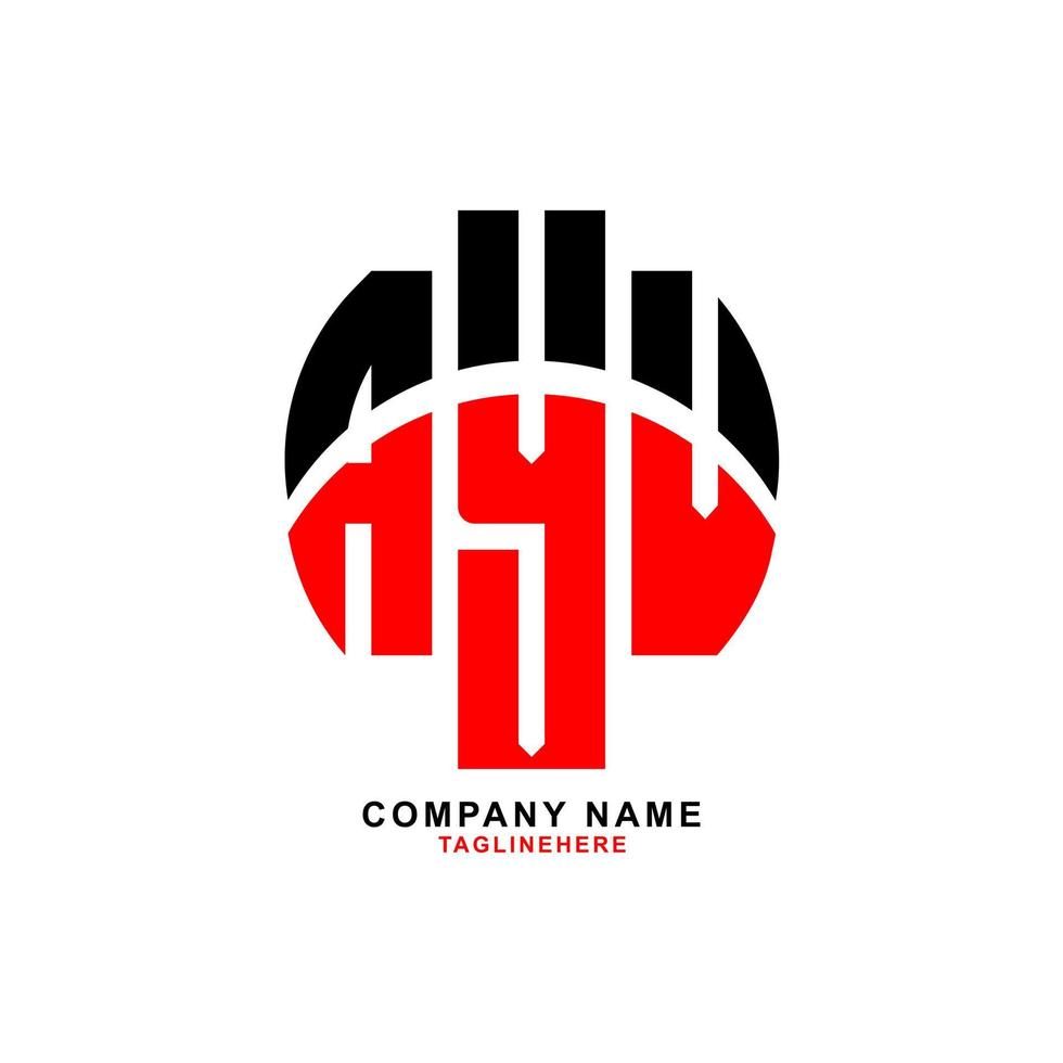 creative AYV letter logo design with white background vector