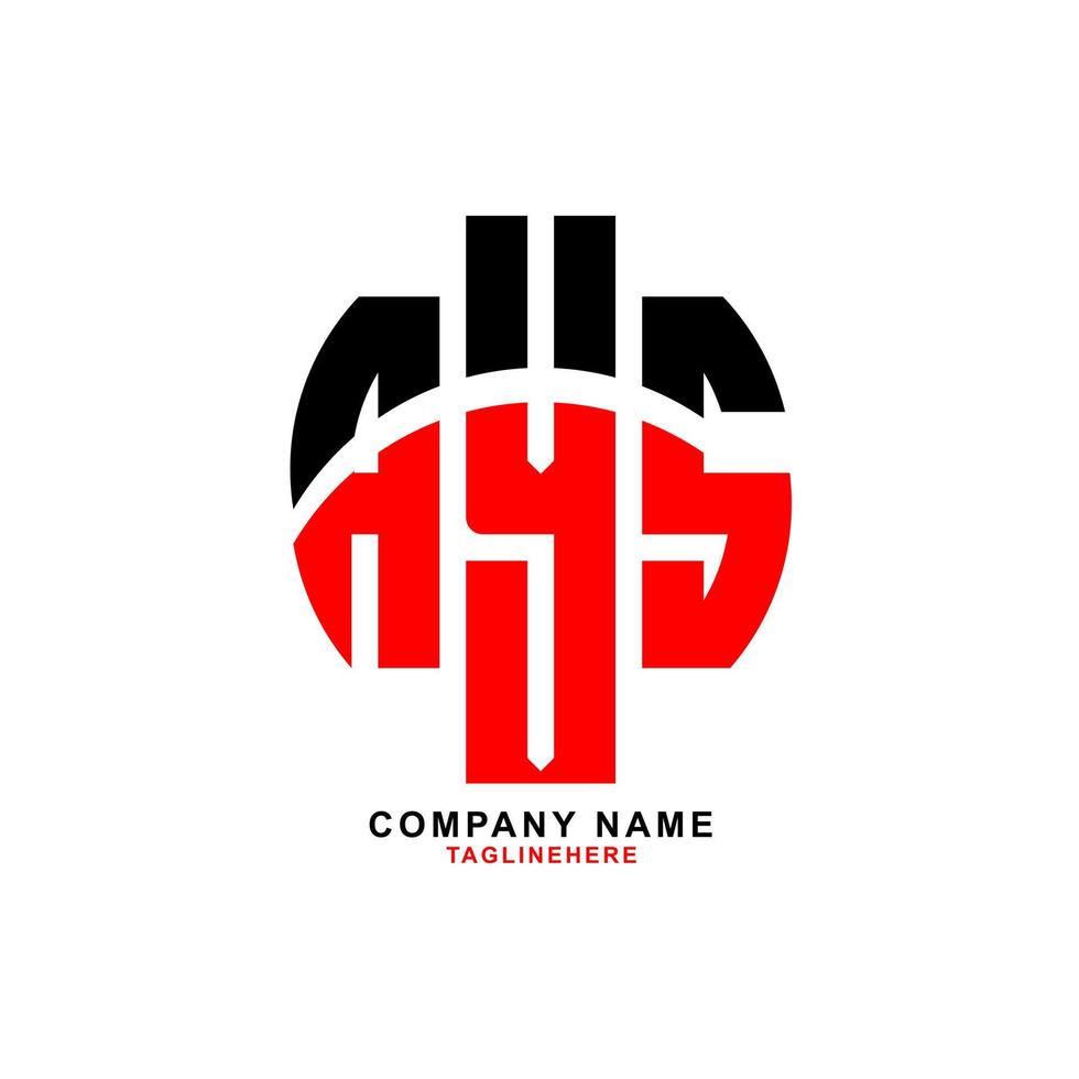 creative AYS letter logo design with white background vector