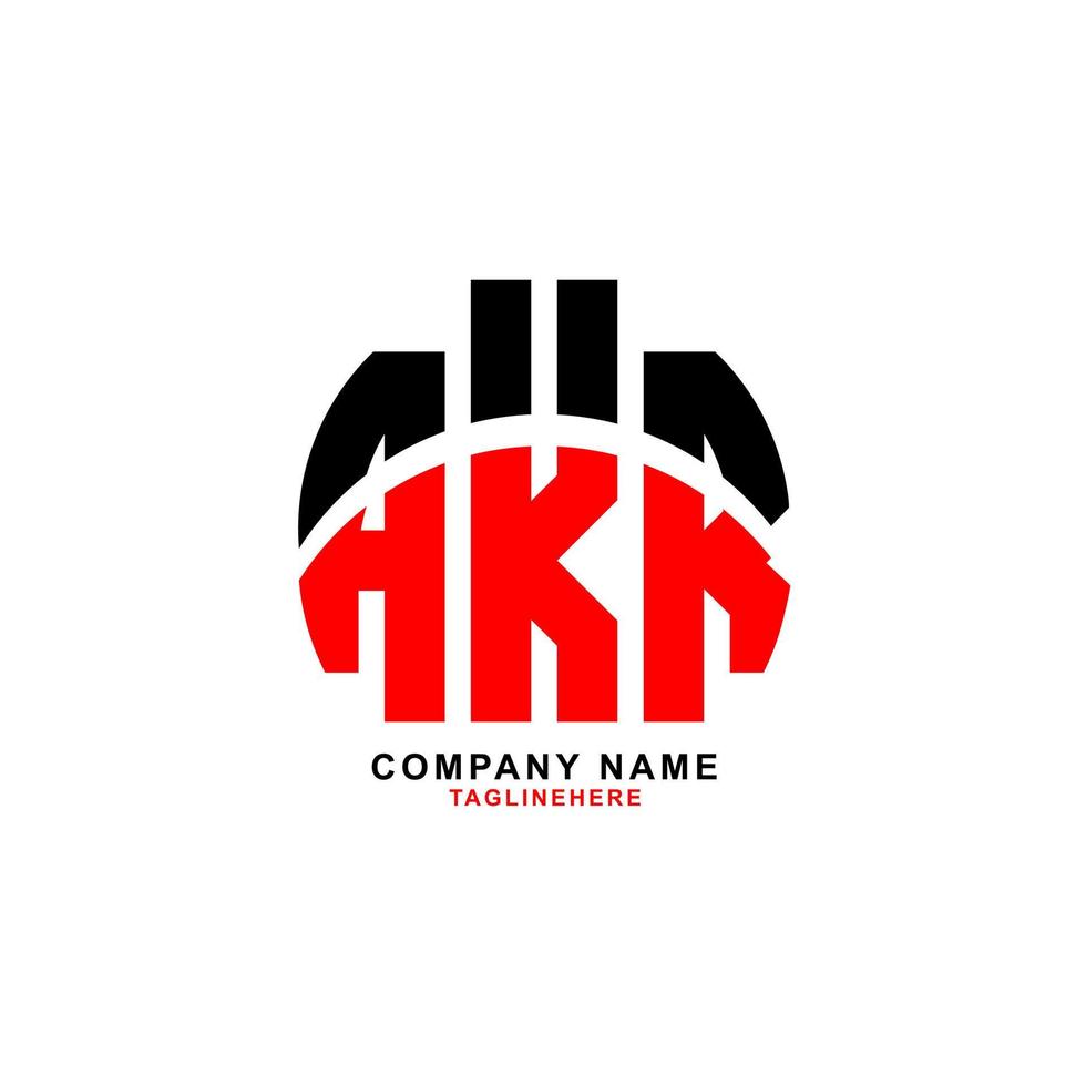 creative AKR letter logo design with white background vector