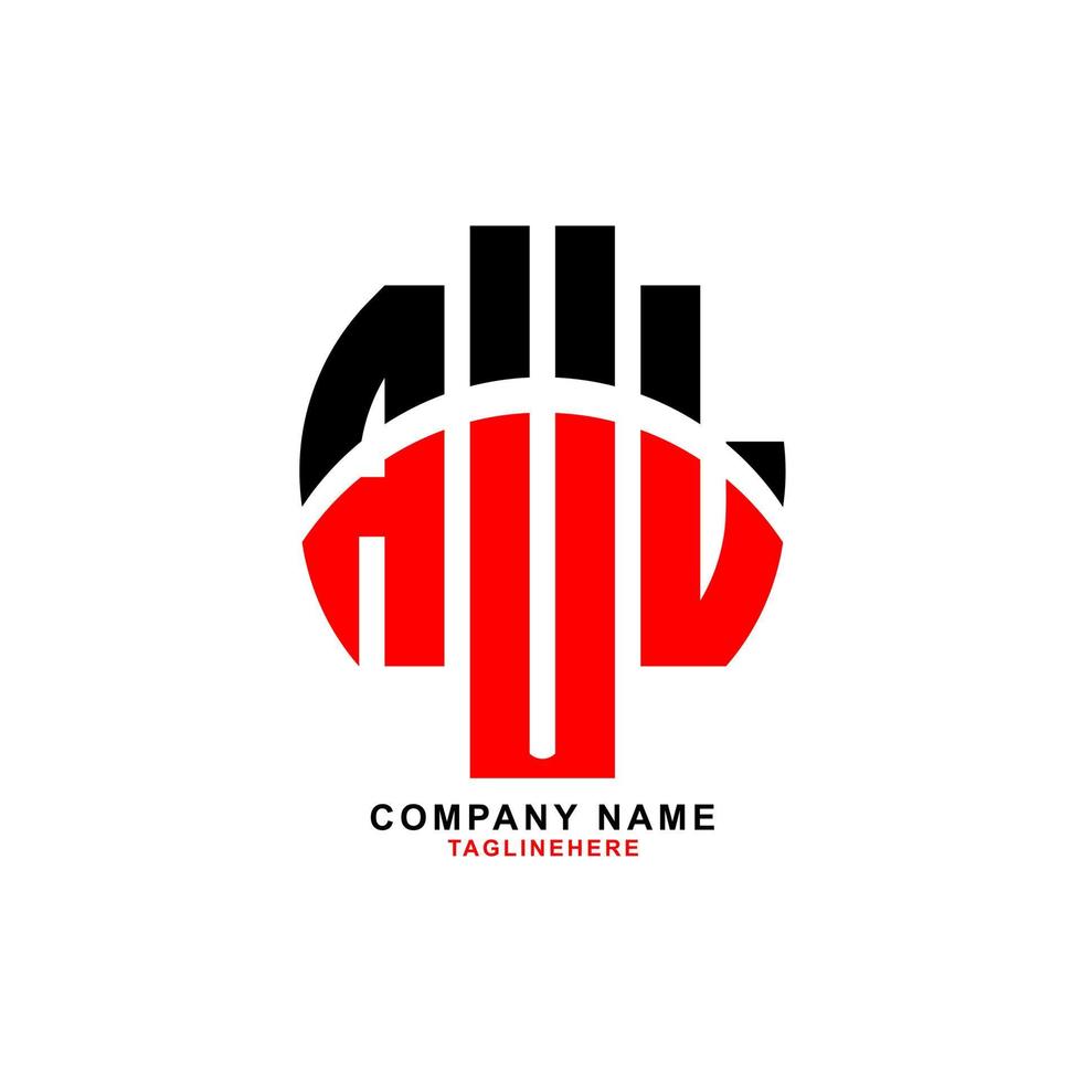 creative AUL letter logo design with white background vector