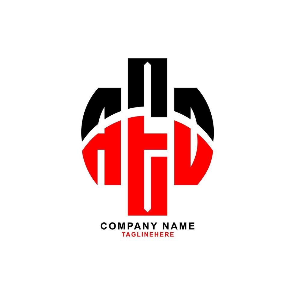 creative AED letter logo design with white background vector