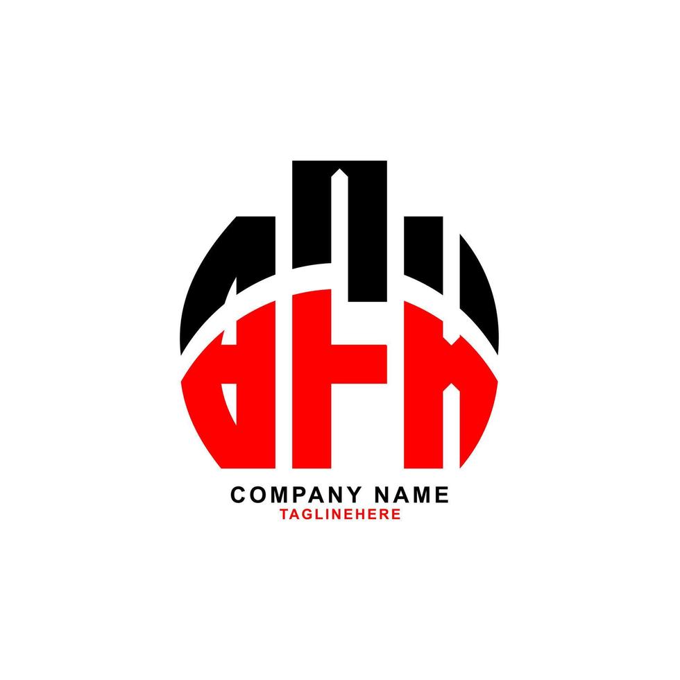 diseño creativo del logotipo de la letra bfx con fondo blanco vector