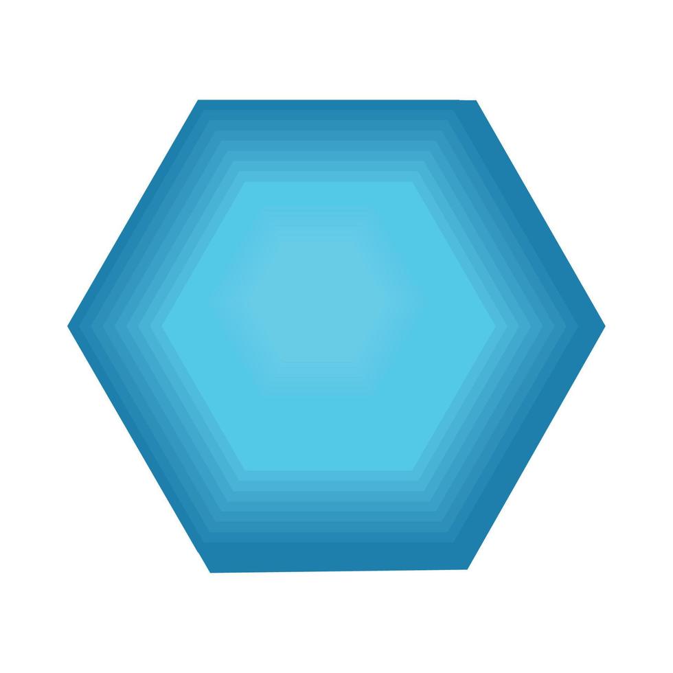 blue geometric figure icon vector