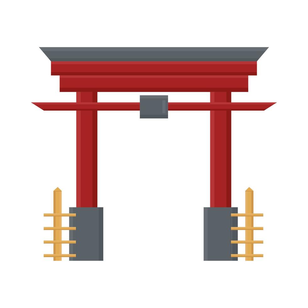 chinese torii gate icon vector