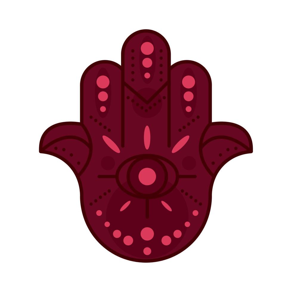 hamsa ornament mystic vector