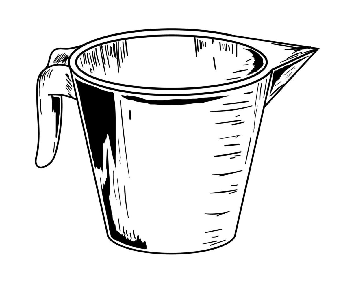 icono de taza medidora vector