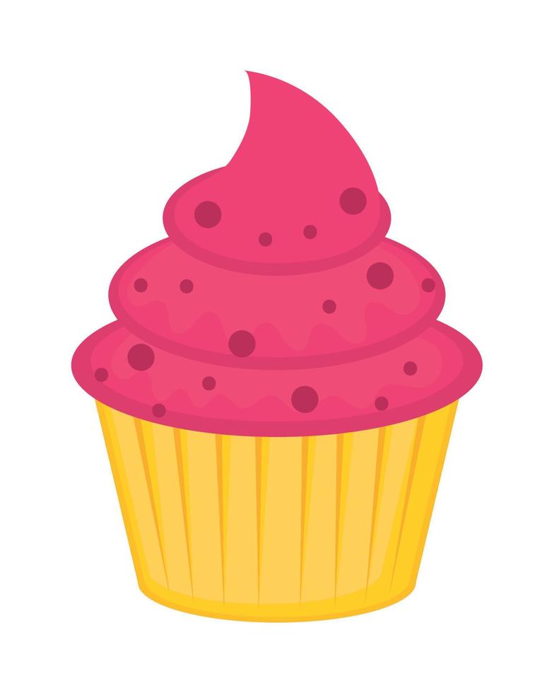 dessert cupcake party vector