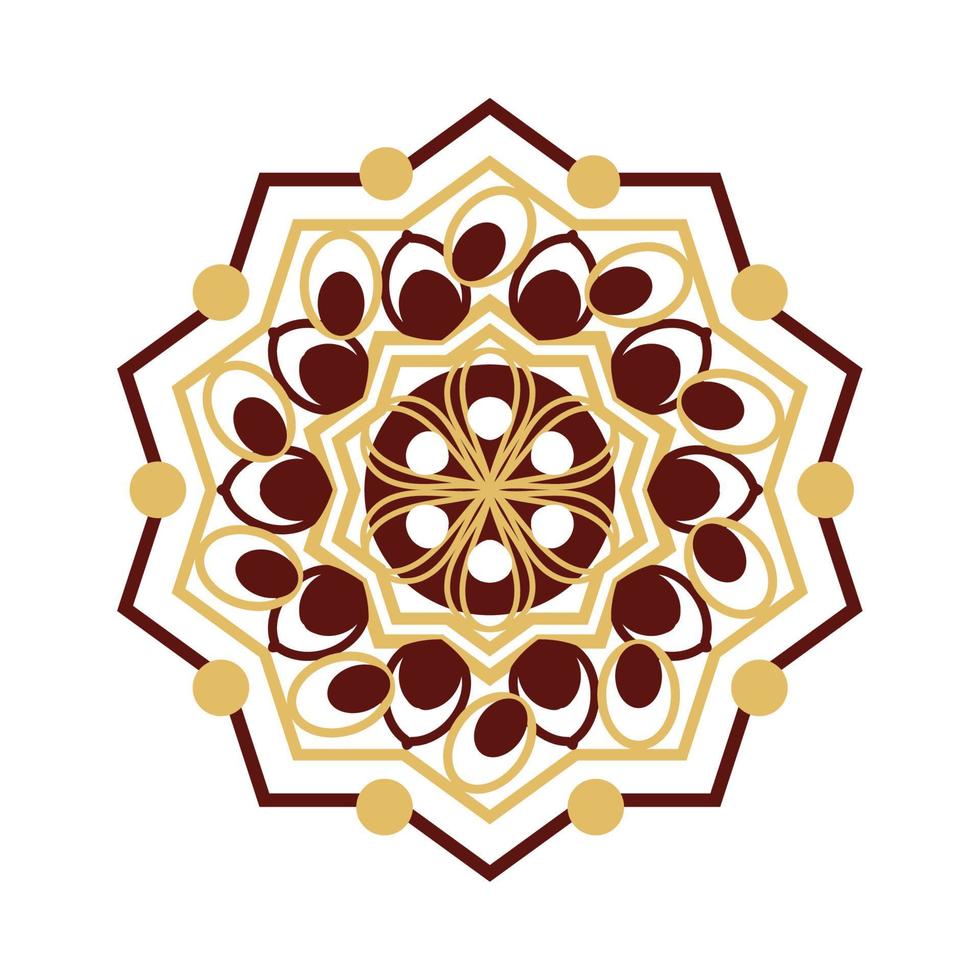 mandala flat icon vector
