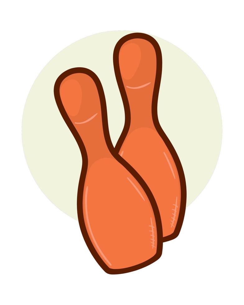 bowling pins sport icon vector