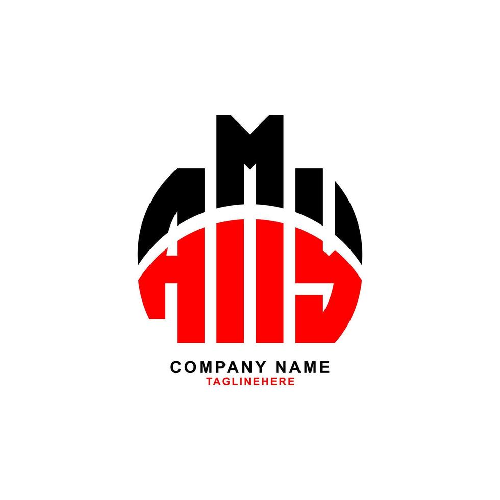 diseño creativo del logotipo de la letra amy con fondo blanco vector