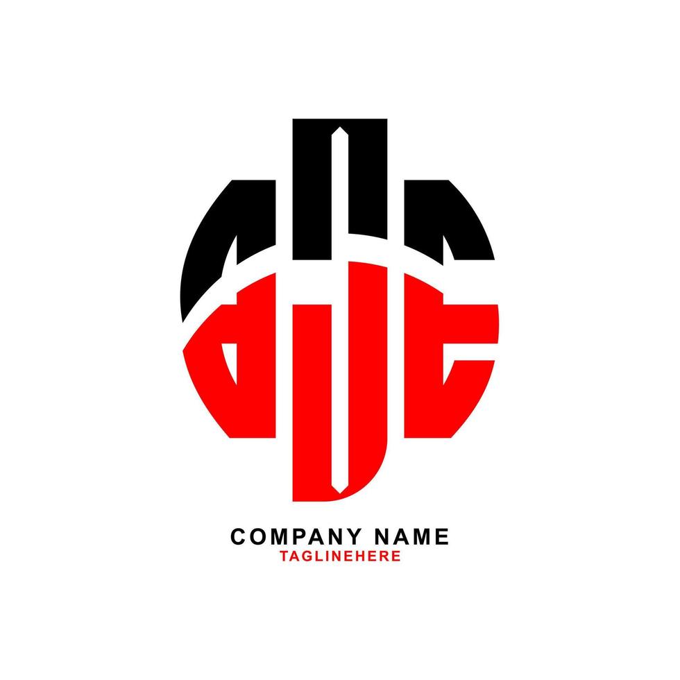 diseño creativo del logotipo de la letra bje con fondo blanco vector