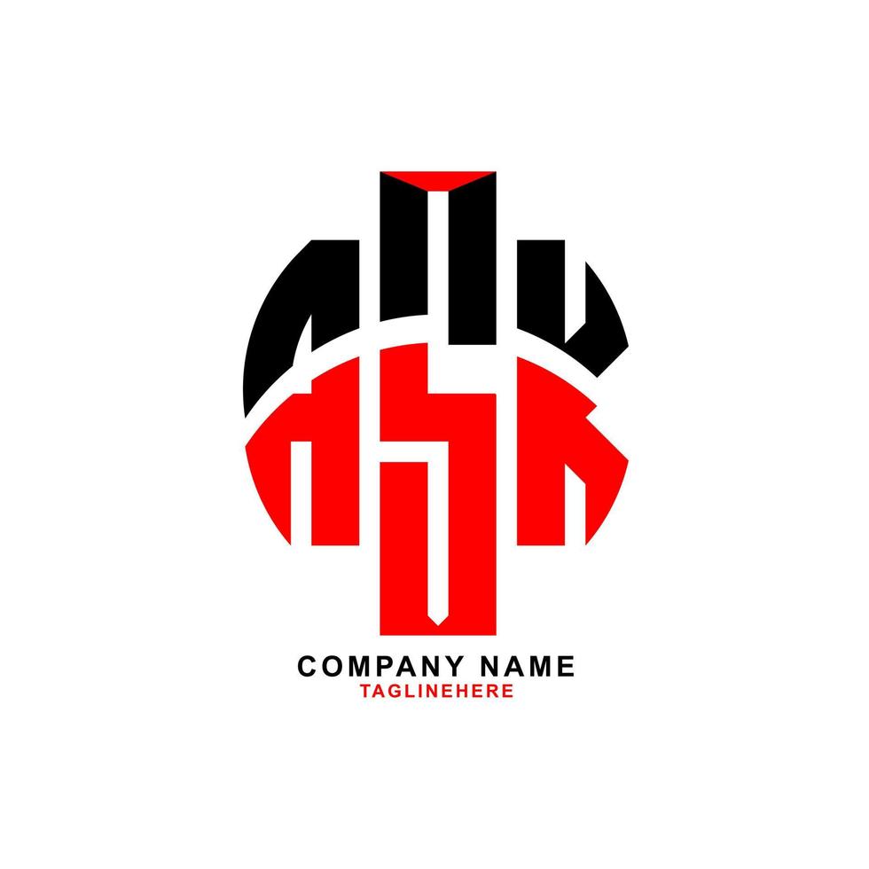 creative ASK letter logo design with white background vector