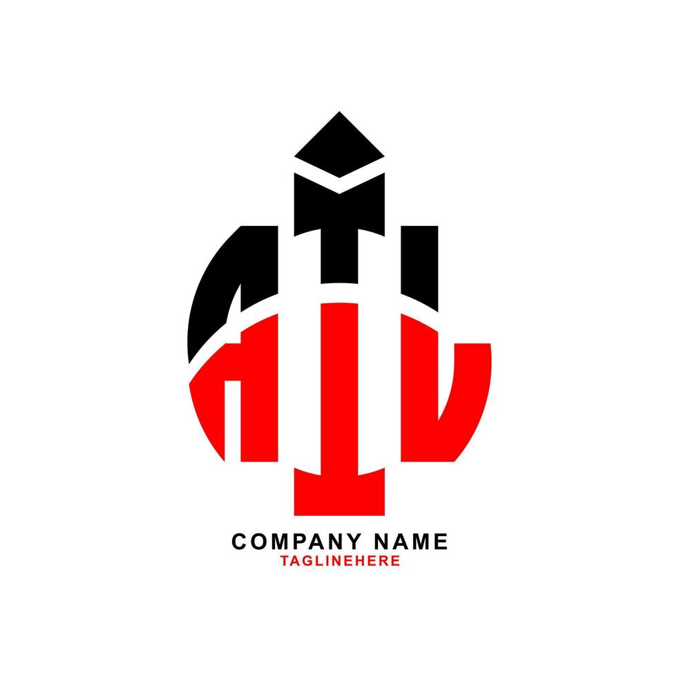 creative AIL letter logo design with white background vector