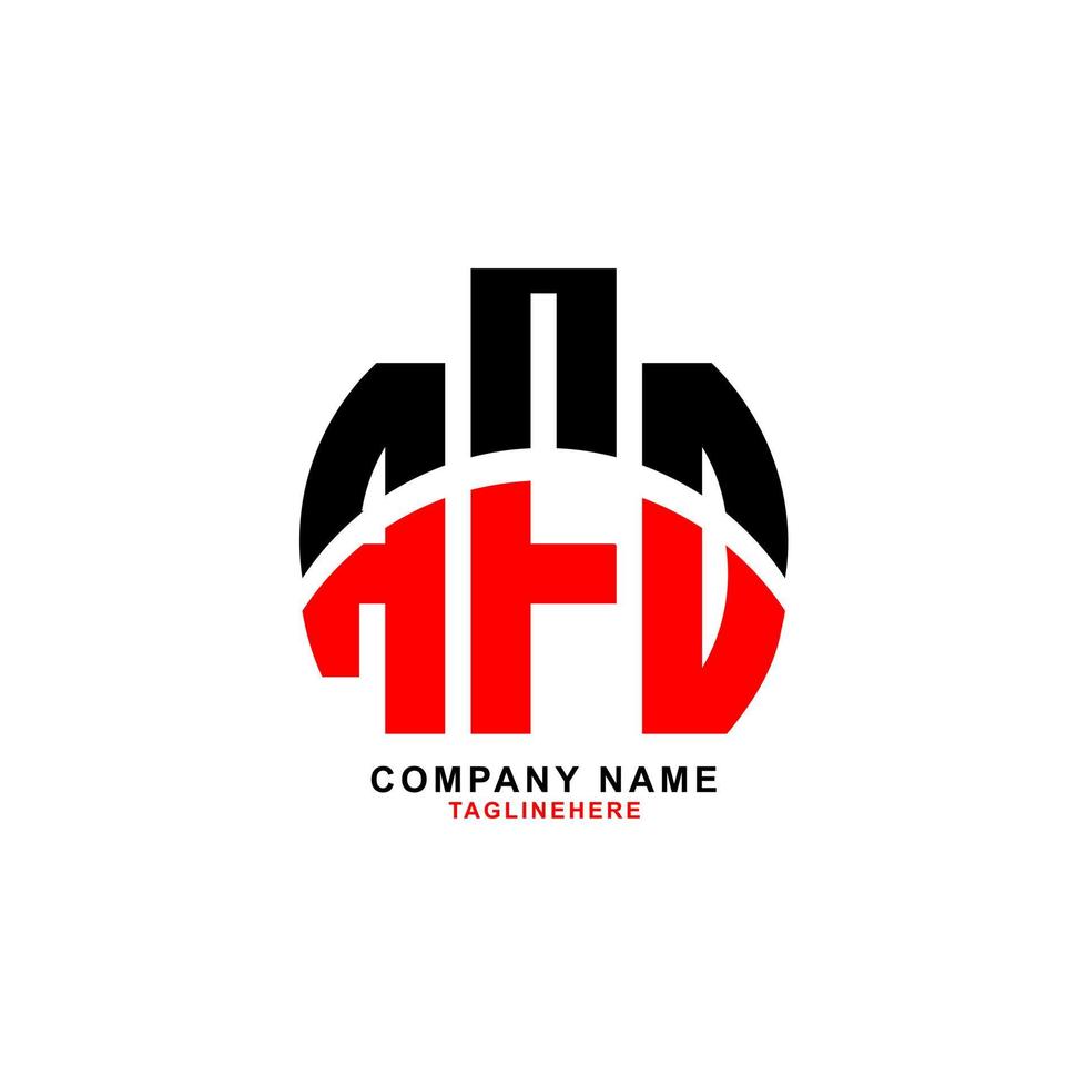 creative AFD letter logo design with white background vector