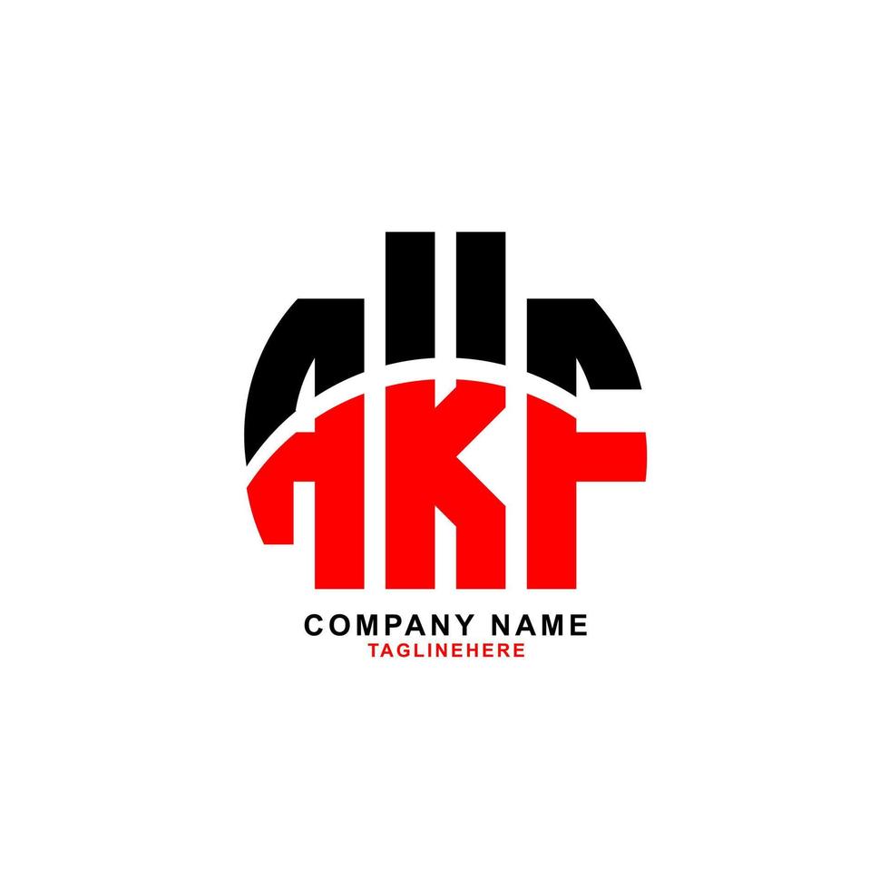 creative AKF letter logo design with white background vector