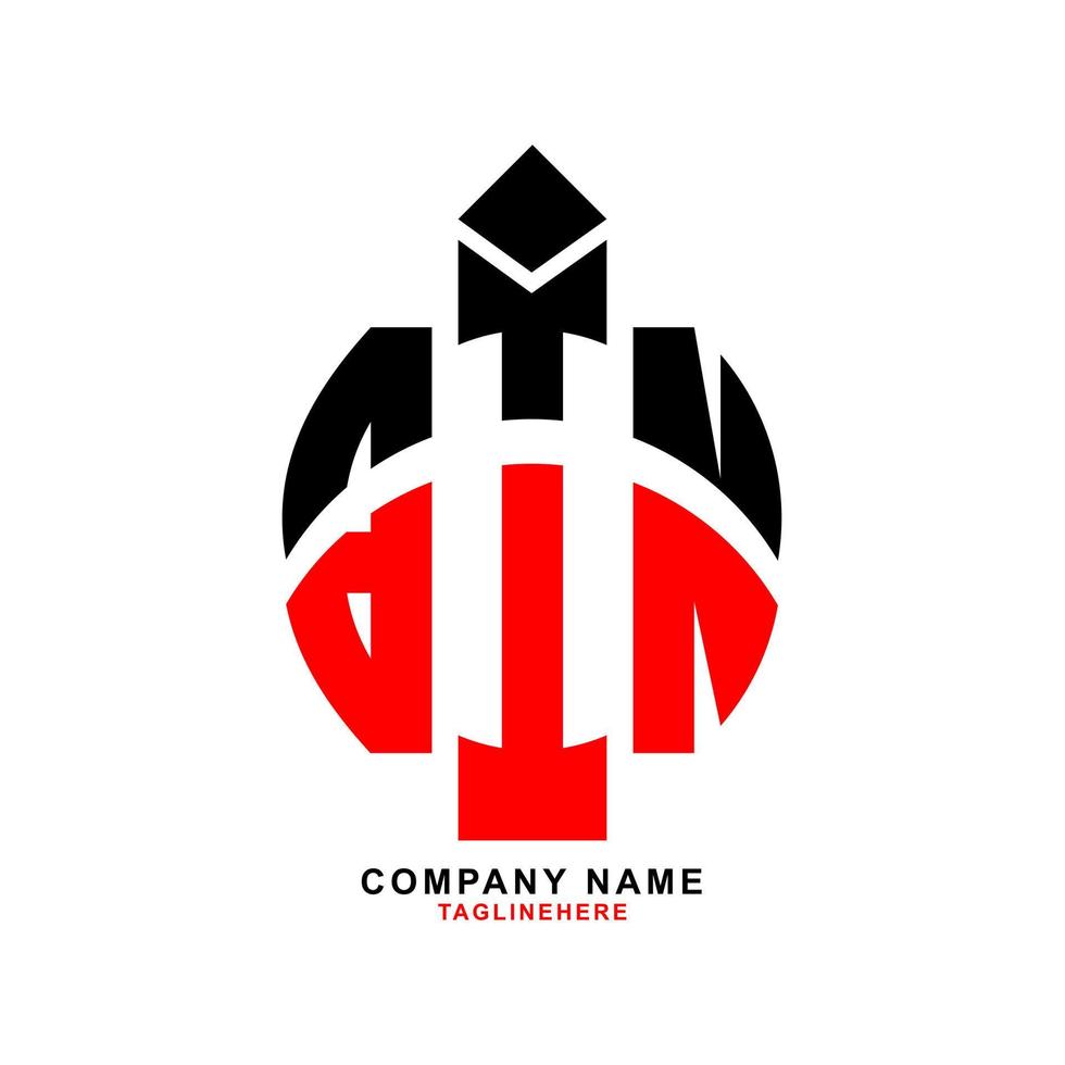 diseño de logotipo de carta bin creativa con fondo blanco vector