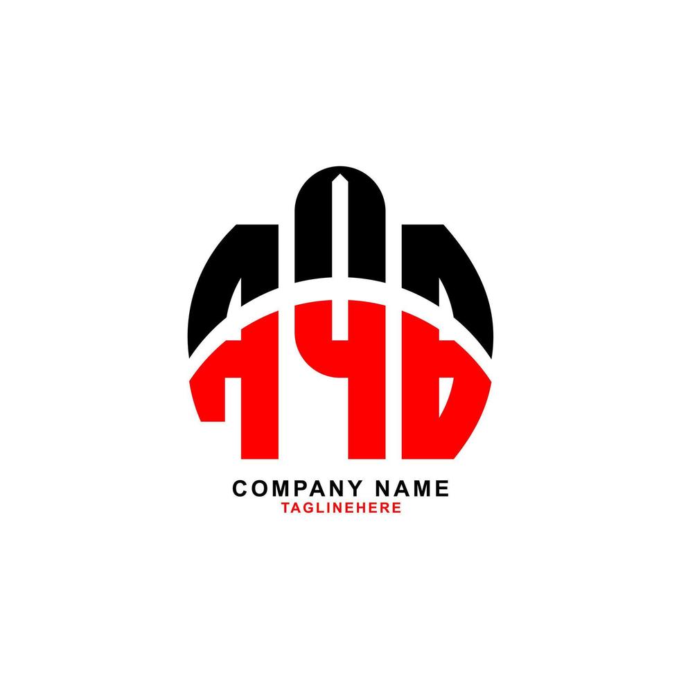 creative AQB letter logo design with white background vector