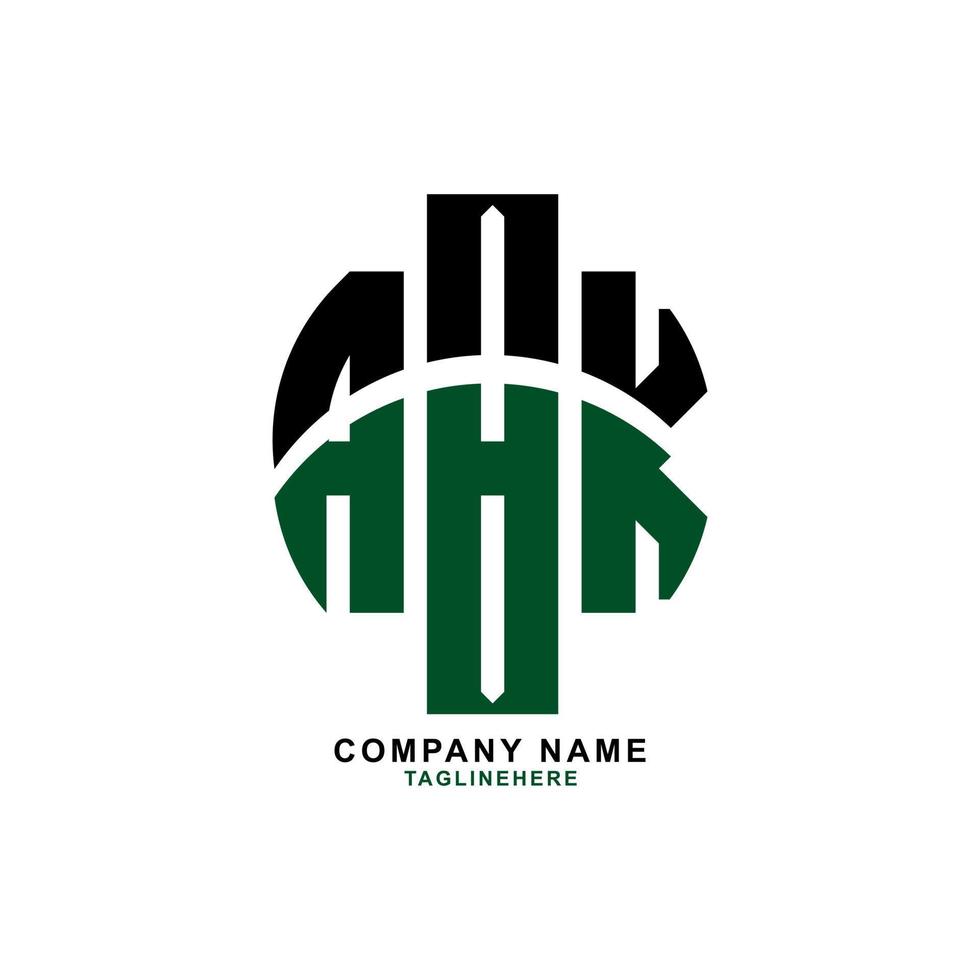 creative ABK letter logo design with white background vector