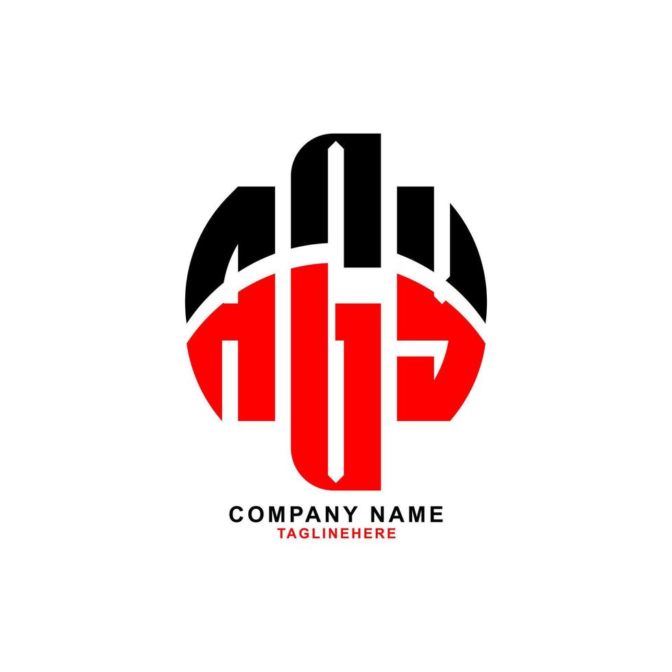diseño creativo del logotipo de la letra agy con fondo blanco vector