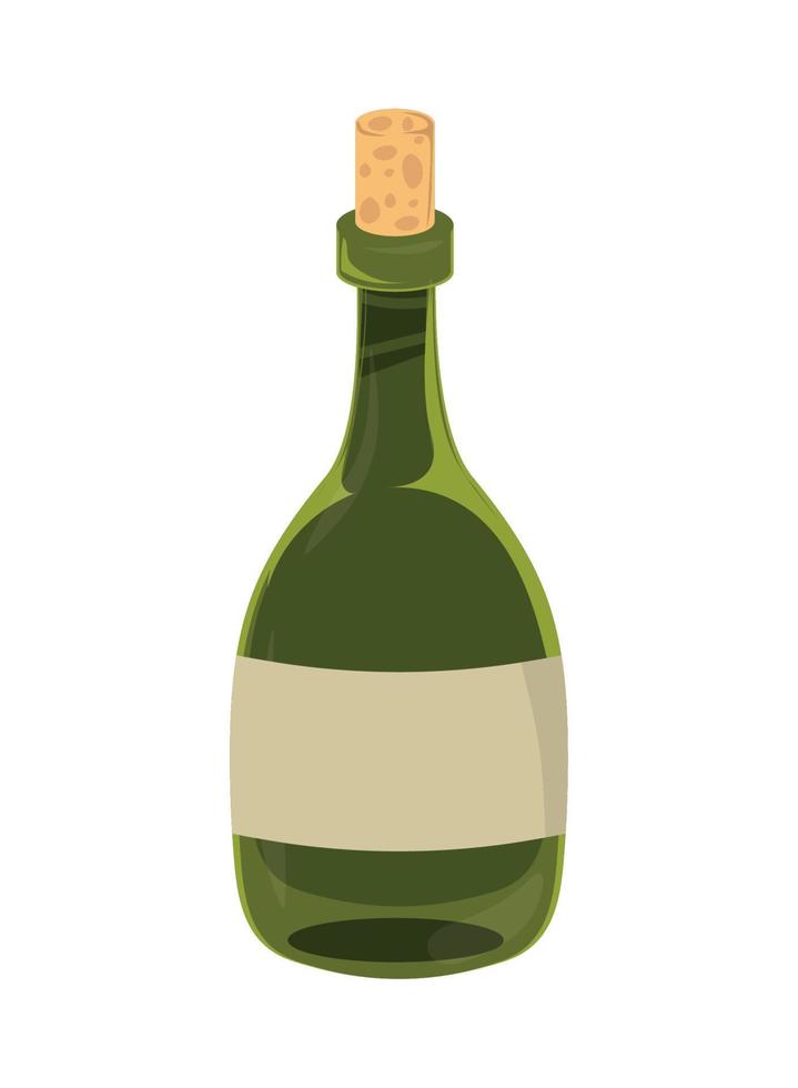 drink bottle with cork vector