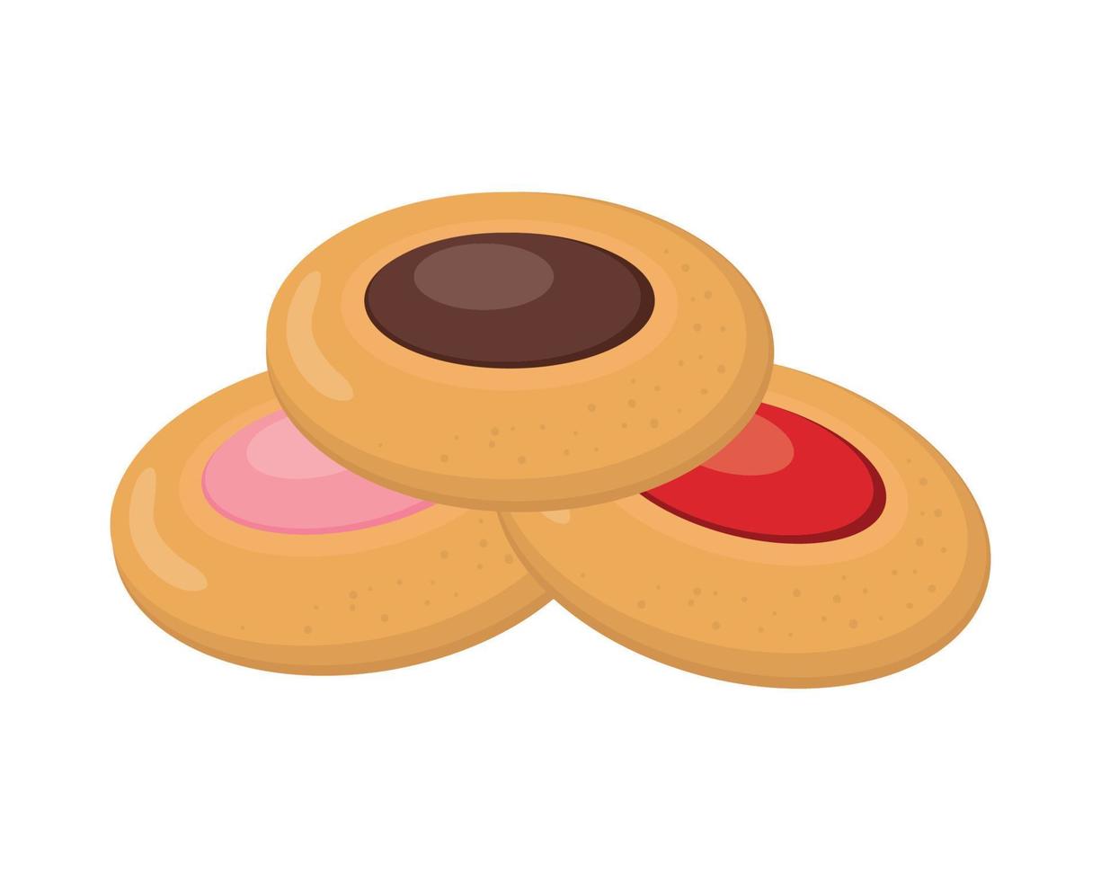 postre de galletas dulces vector