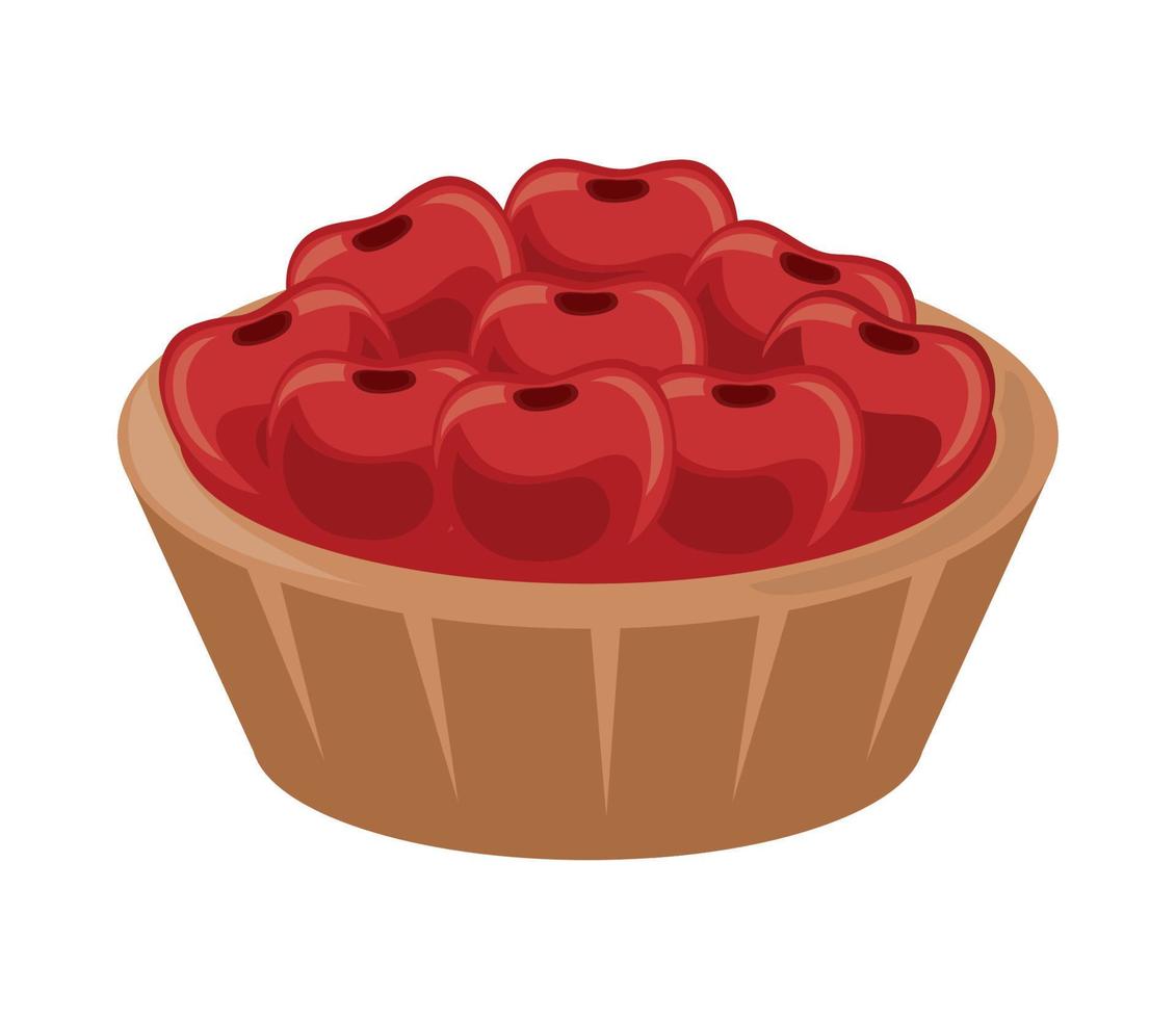 cake of fruits vector