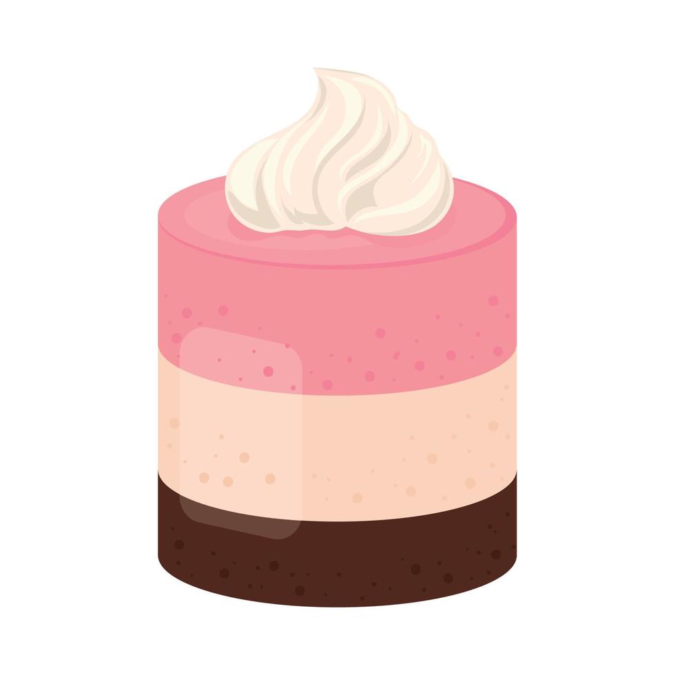 pastel de pastelería dulce vector