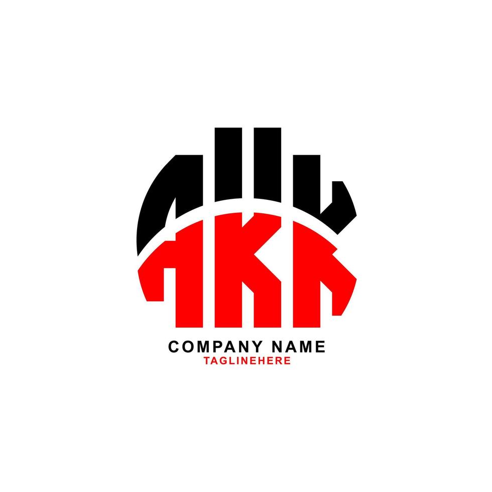 creative AKK letter logo design with white background vector