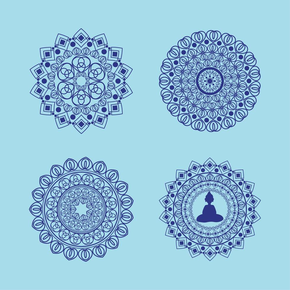 mandala and buddha vector