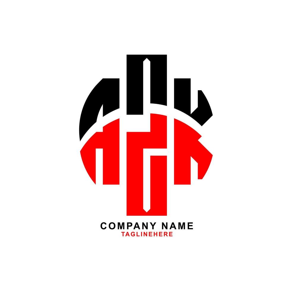 creative AZK letter logo design with white background vector